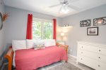 Trundle can pop up to be the same level as the daybed